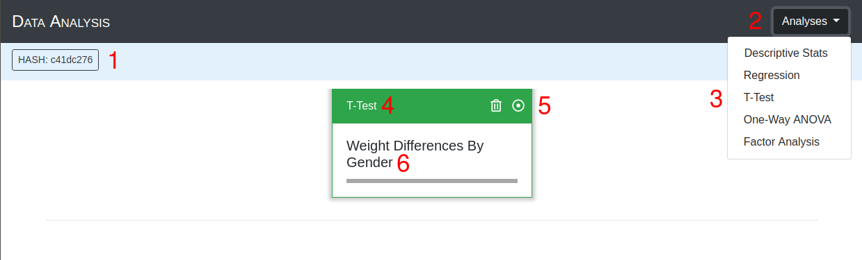 Statistical Analysis Window
